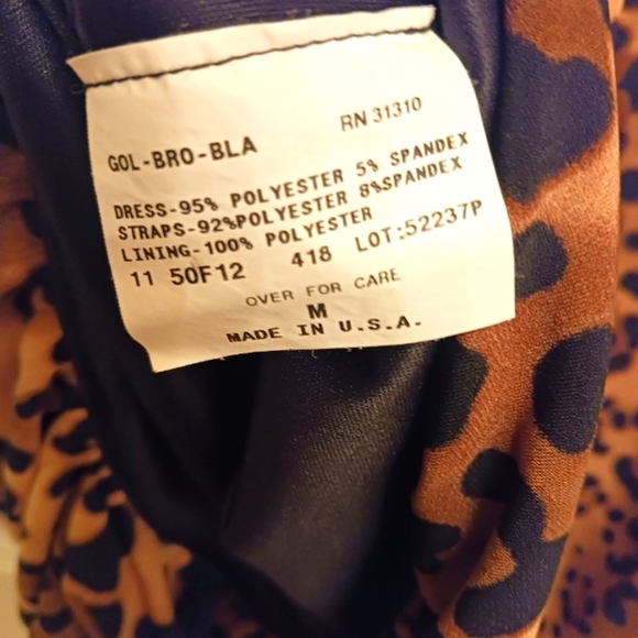 Leapard Print Silky Sleeveless Halter Dress - Picture 8 of 12